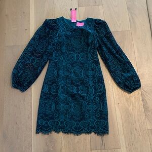 Lilly Pulitzer Teal Lace Formal Dress